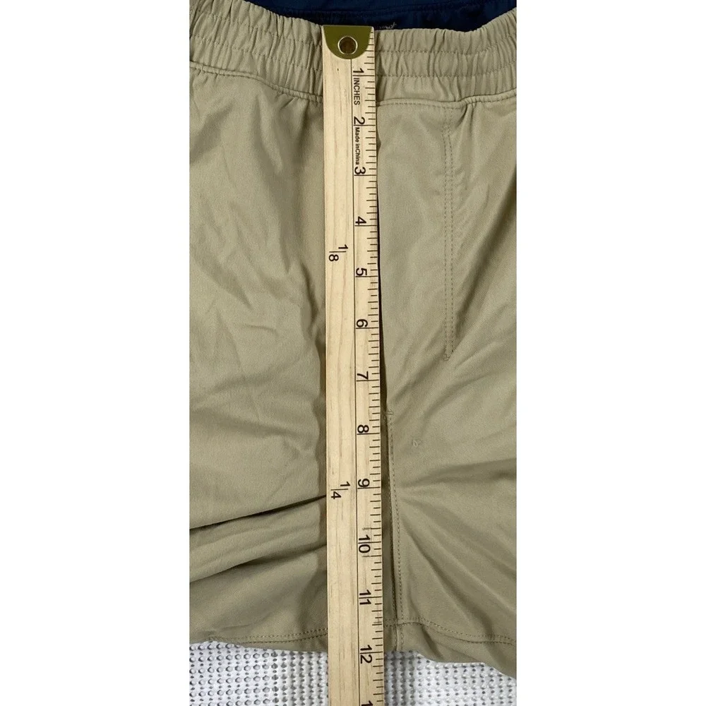 Birddogs Brief Lined Athletic Shorts Men's XL Beige Zipper Pockets